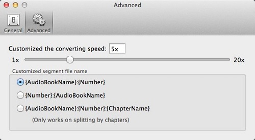 setting interface of Audio Book Converter