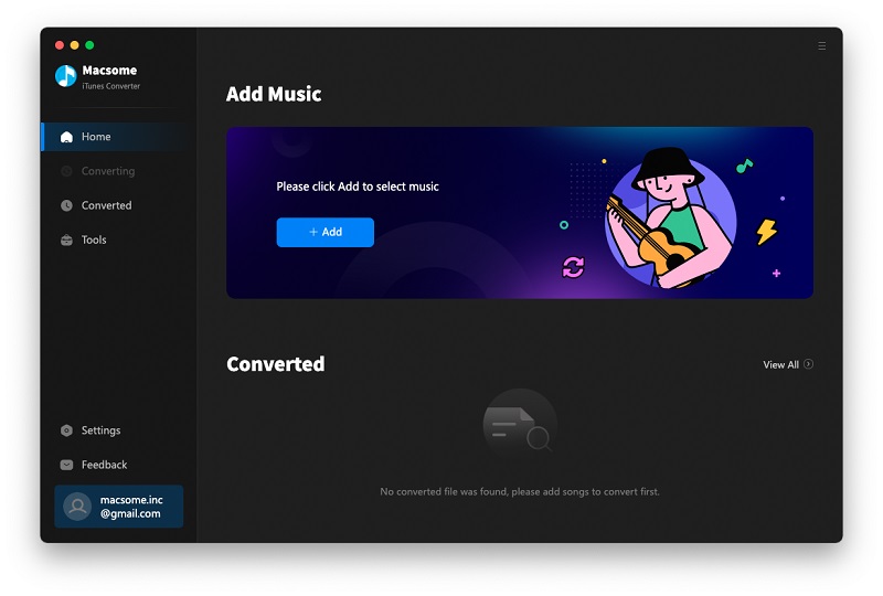 Interface of iTunes Music Converter