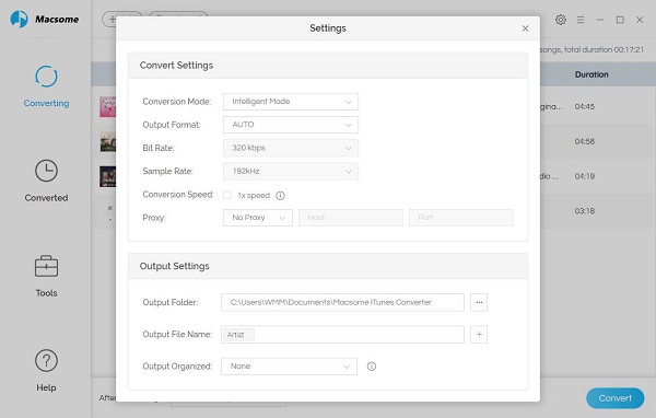 Set MP3 as the output format