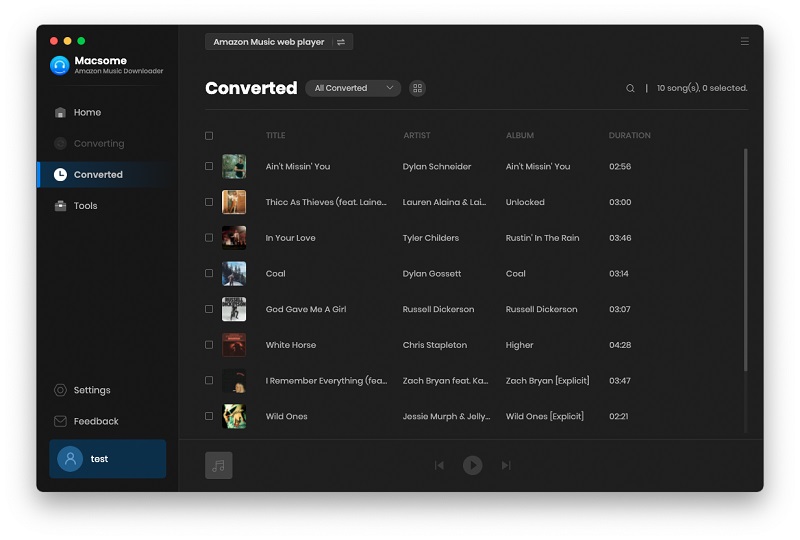 find the downloaded Amazon music locally on your Mac