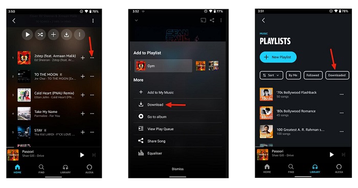 download Amazon Music to Android devices for offline listening
