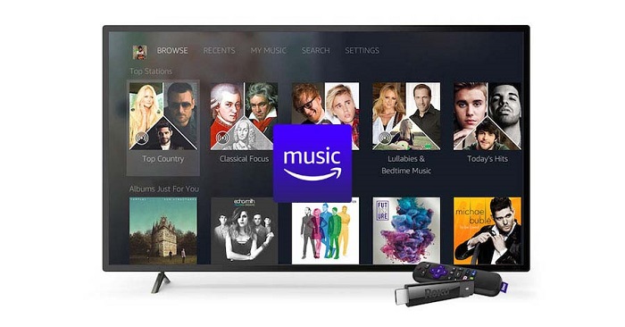 play amazon music on Roku TV