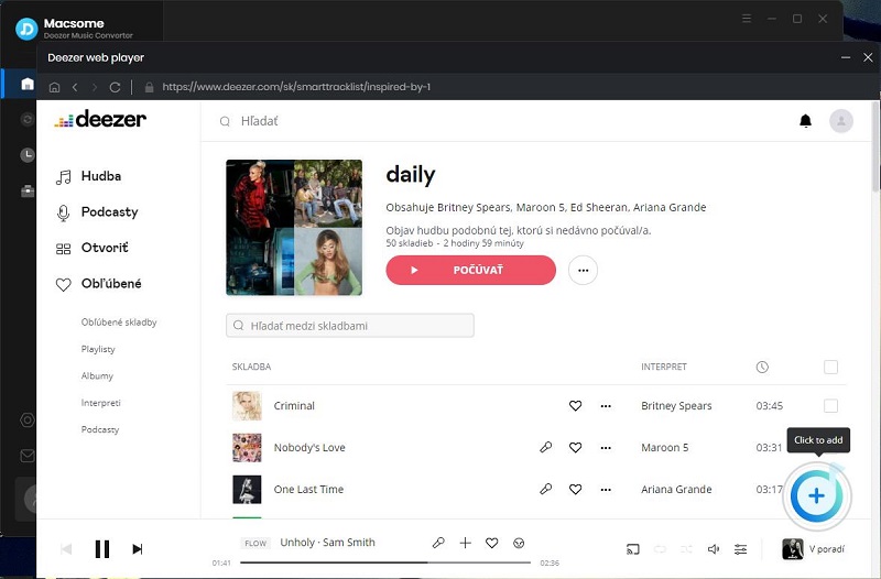 Add Deezer music