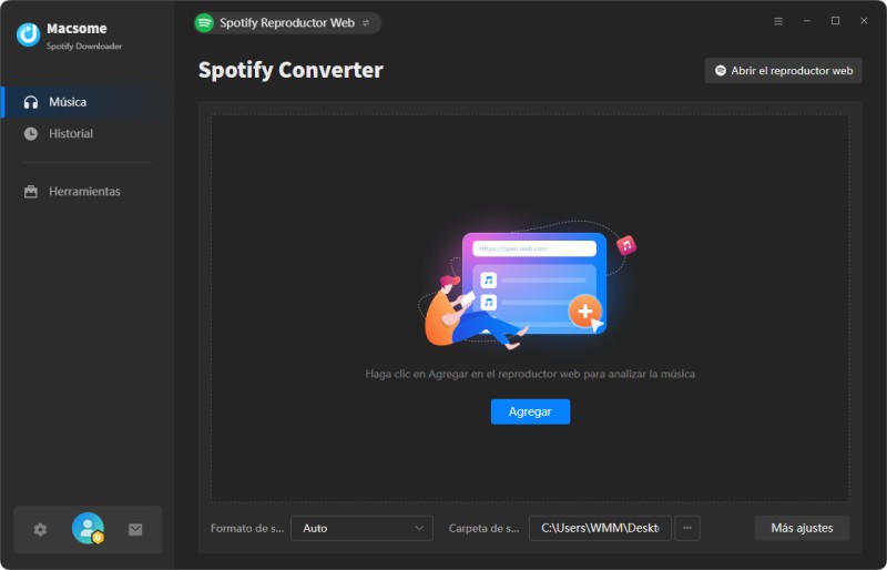 Interfaz de Macsome Spotify Downloader