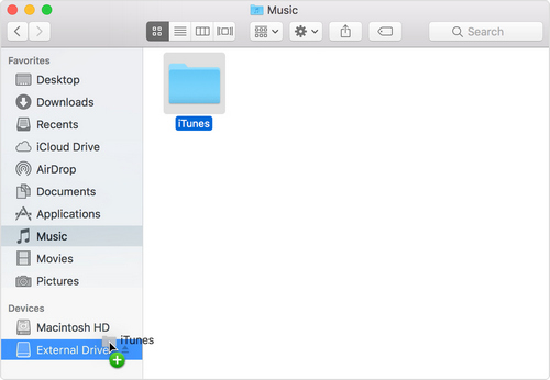 Copy iTunes library