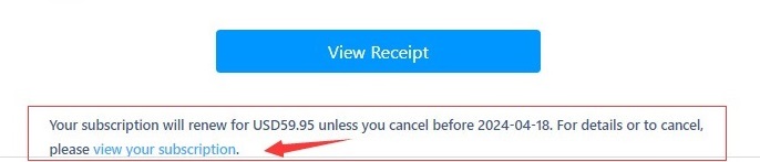 cancel susbcription