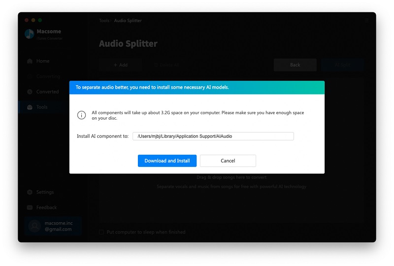 ai audio splitter