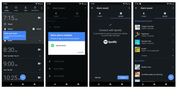 「Google Clock」を使ってSpotify の曲をアラームとして設定