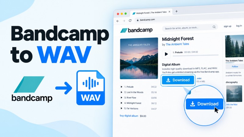 download bandcamp Music to WAV
