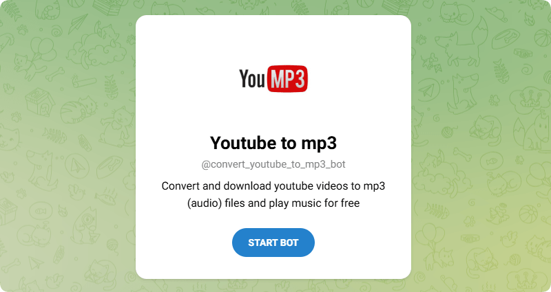 @convert_youtube_to_mp3_bot Telegram YouTube MP3 downloader