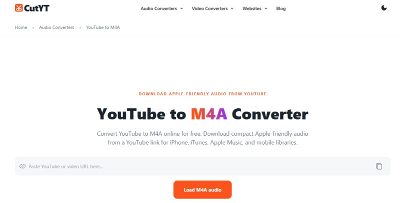 CutYT YouTube to M4A Converter