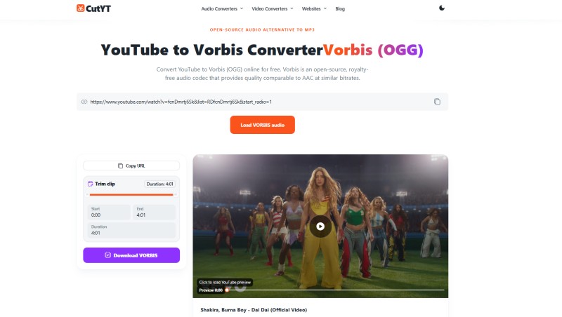 CutYT YouTube to OGG Converter
