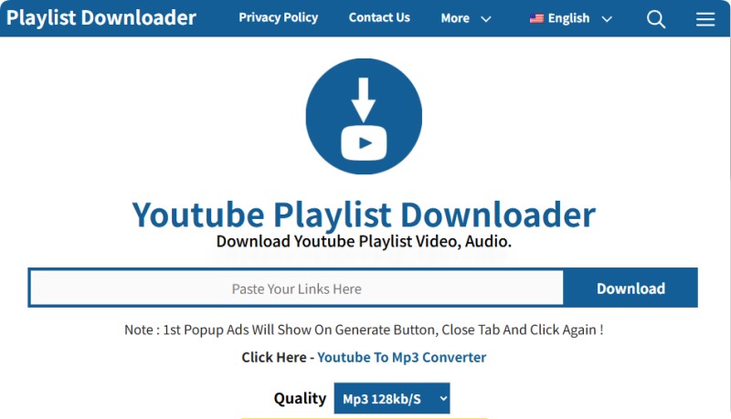 Download.is YouTube Playlist to MP3 Converter