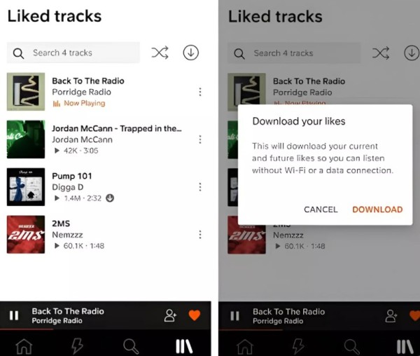 official way to download SoundCloud music to Android for offline listening