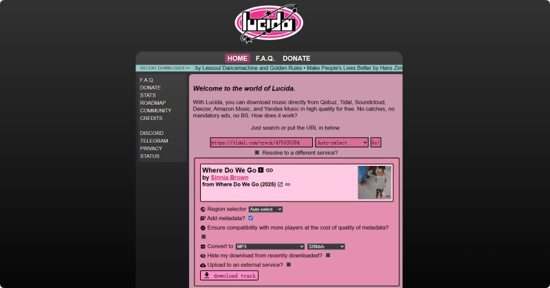 Download Music to MP3 with Locida.co