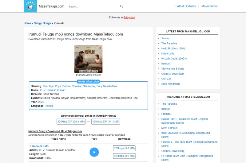 Masstelugu Telugu MP3 Songs Download