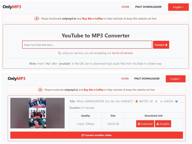OnlyMP3 YouTube Shorts Downloader