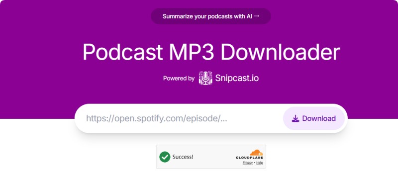 Podcast MP3 downloader tool