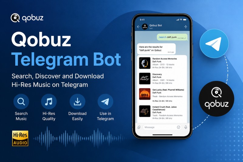 Best Qobuz Telegram Bots download FLAC music