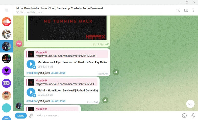 Scloud_bot SoundCloud Telegram Bots