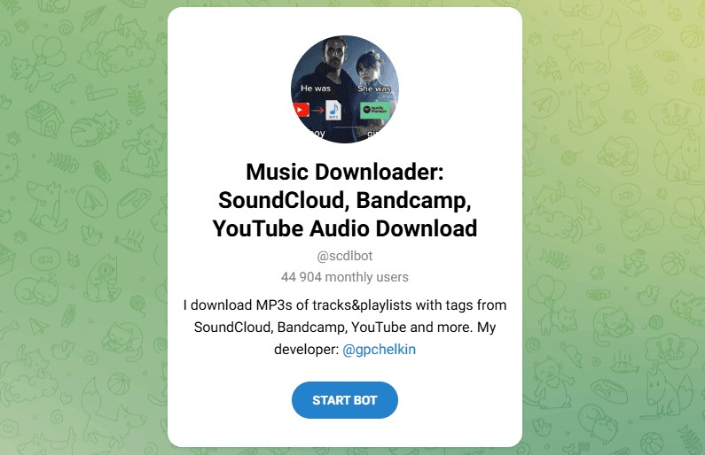 @scdlbot Telegram music downloader bot