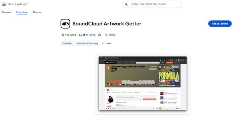 SoundCloud Artwork Getter Chrome Extension