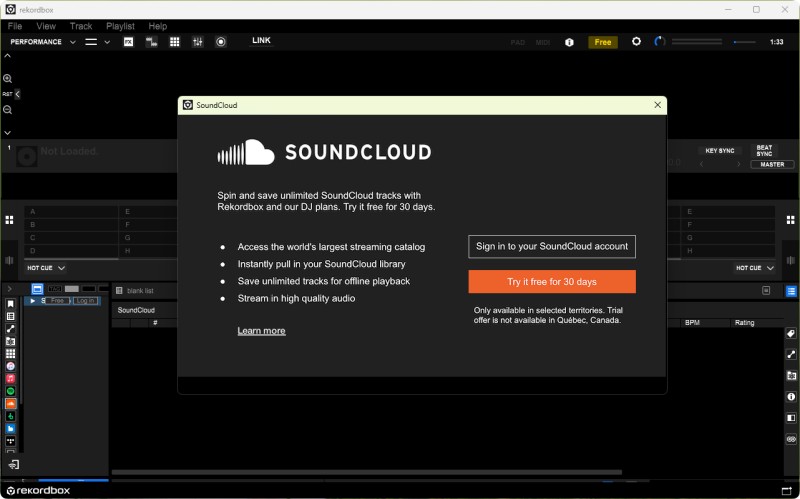 Stream SoundCloud music to Rekordbox DJ