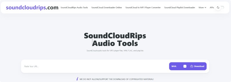 SoundCloudRips SoundCloud to M4A Converter Online