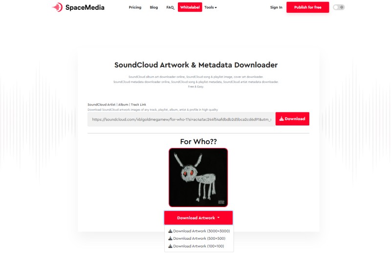 SpaceMedia SoundCloud Artwork and Metadata Downloader