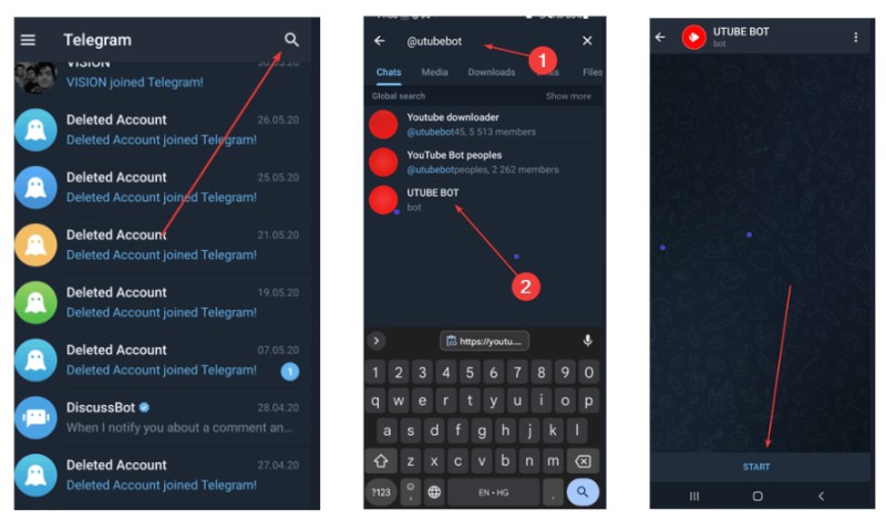 How to use YouTube Telegram Bot to download YouTube to MP3