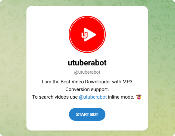@utuberabot YouTube MP3 Telegram bot