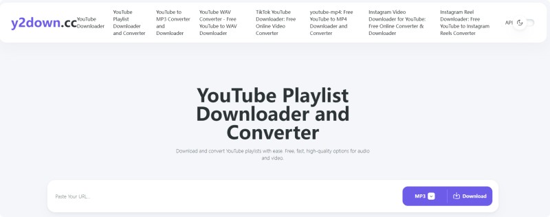 Y2download YouTube Playlist to MP3 downloader