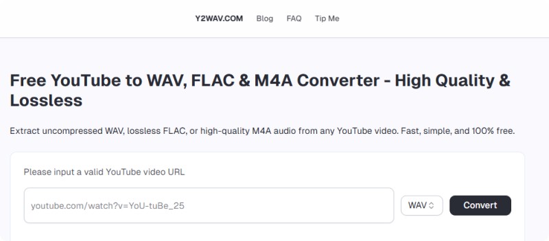 Y2WAV YouTube to WAV Converter