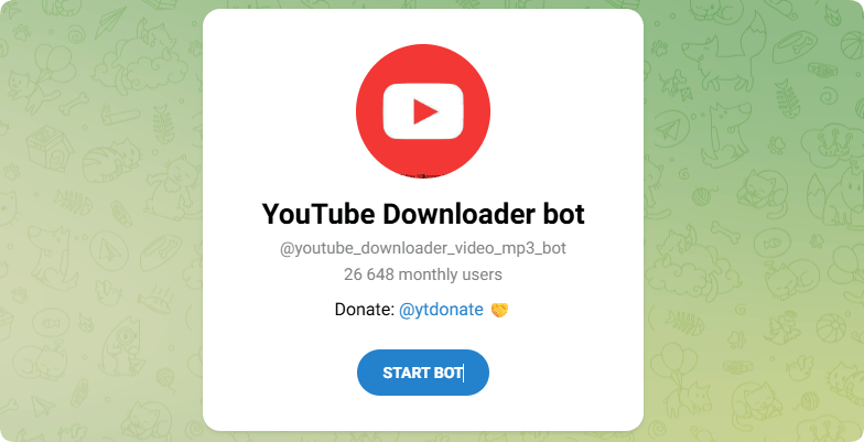 @youtube_downloader_video_mp3_bot Telegram downloader