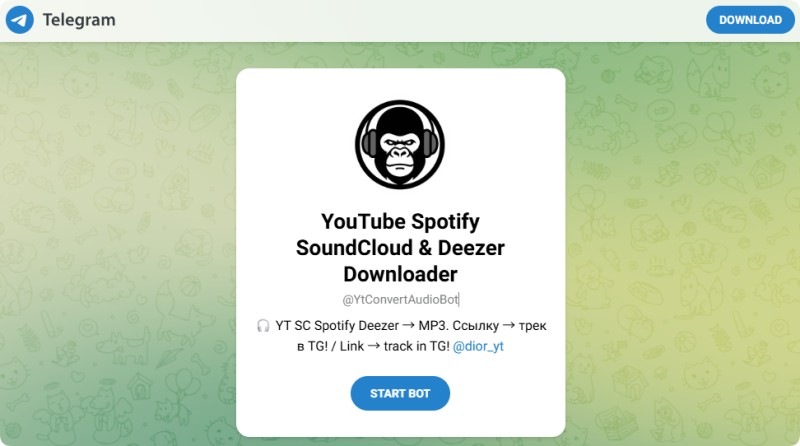 @YtConvertAudioBot SoundCloud downloader Telegram bot