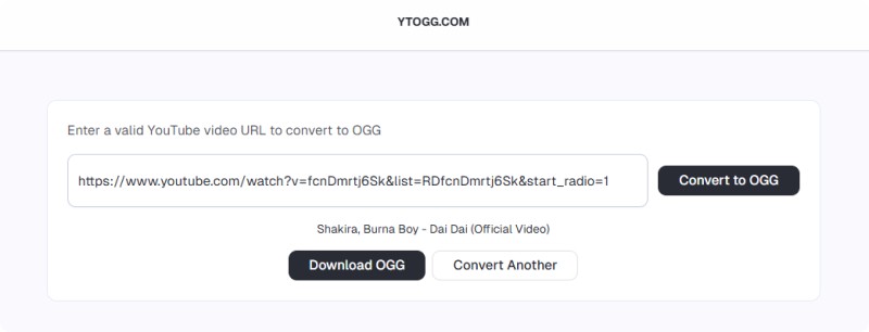 YTOGG YouTube to OGG Converter