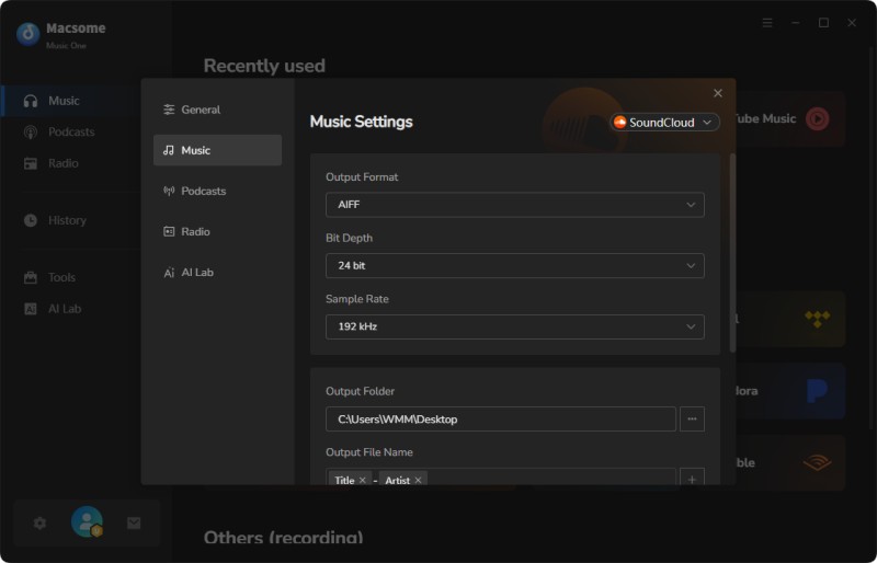 Convert SoundCloud to AIFF