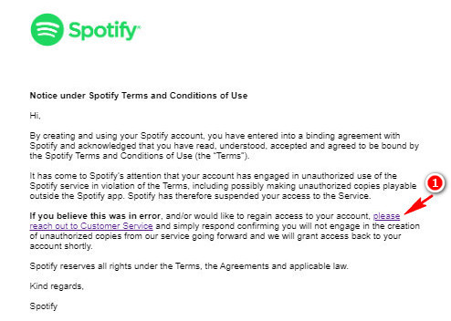 got an email from Spotify