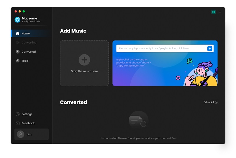 interface of Macsome Spotify Downloader