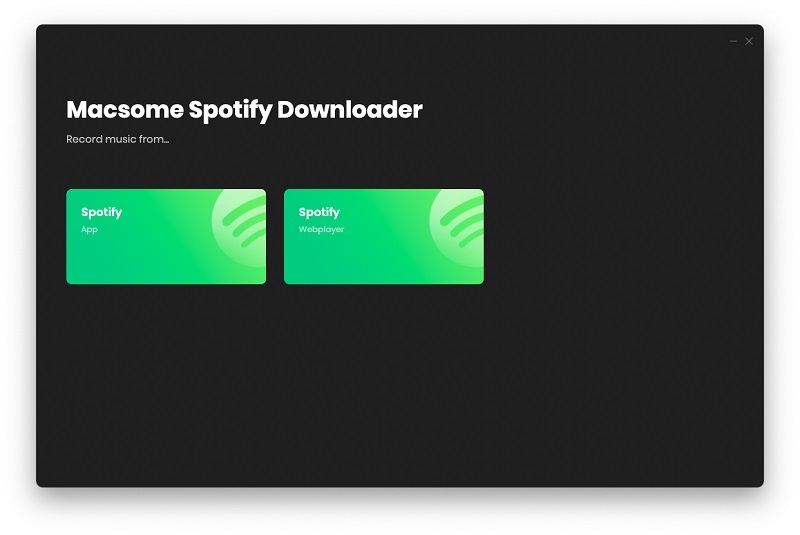 startup page of Spotify Downloader for mac