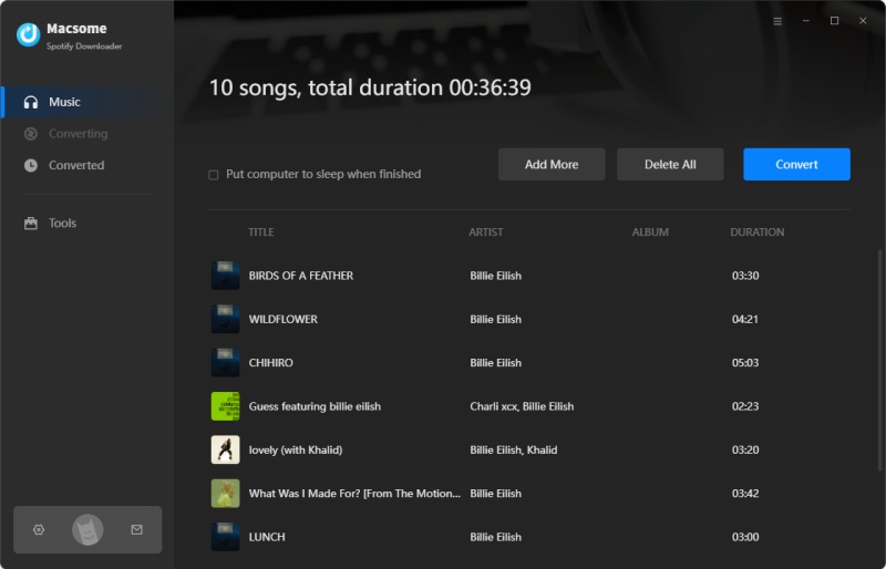 Spotifyの音楽をMacsome Spotify Downloaderに追加