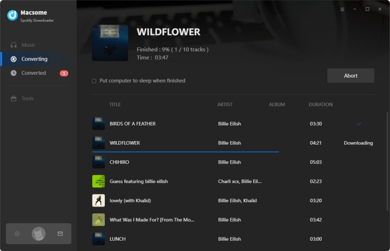 start to convert spotify playlists to mp3