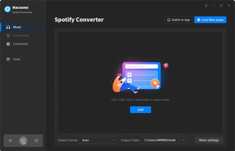 interface of Macsome Spotify Downloader