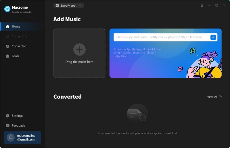 screenshot of macsome spotify downloaders