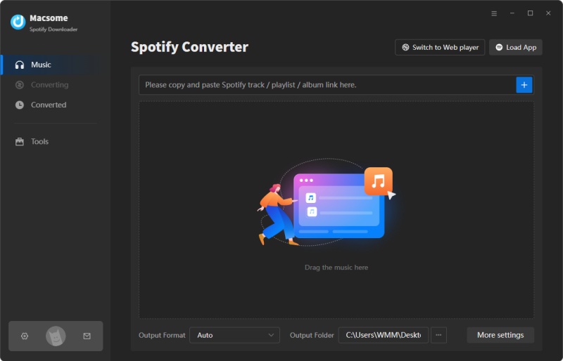 startup of Macsome Spotify Downloader