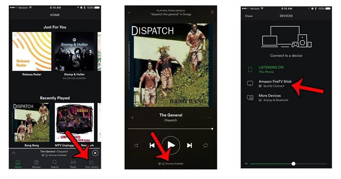 cast spotify to fire stick