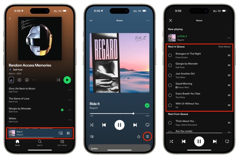 Clear Queue on Spotify for iPhone and Android