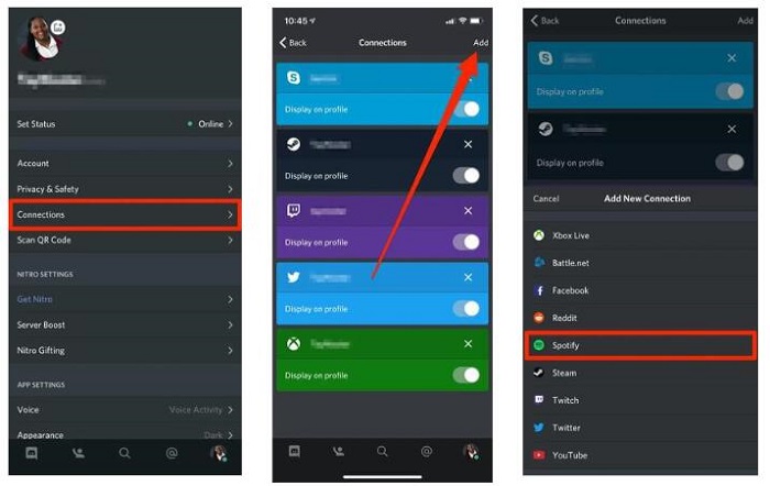 connect Spotify to Discord on mobile