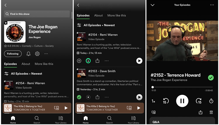download Spotify video podcasts for offline use