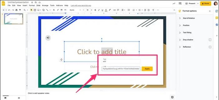 Insert the Link of Spotify Music into Google Slides